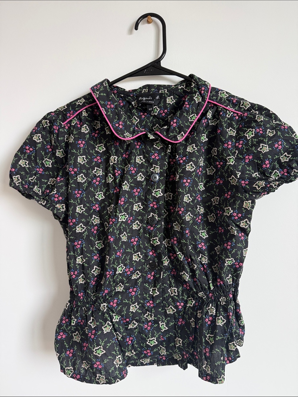 Agnes B Paris floral blouse